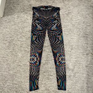Colorful Mesh Rave Leggings